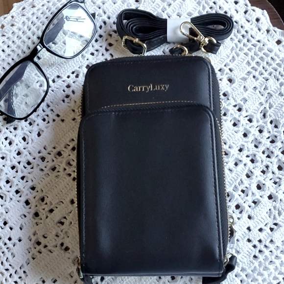 CarryLuxy Bags Small Crossbody Purse Bag Wallet Carryluxy Black